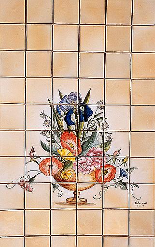 panneau décoratif : bouquet de fleurs